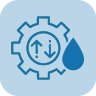 Integrierte Sensorik zur Pumpensteuerung Icon zur Darstellung der integrierten Sensorik in einer Druckerhöhungsanlage