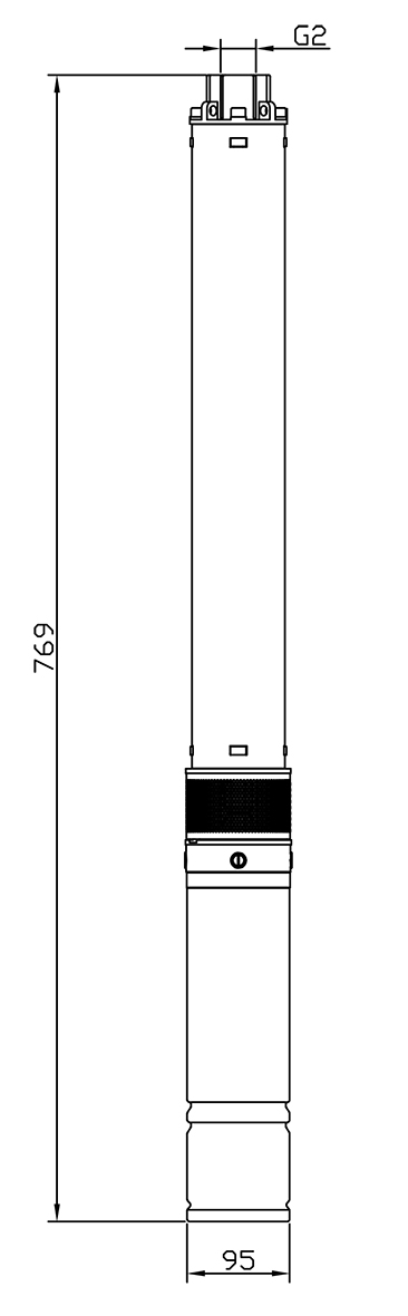 Abmessung Tiefbrunnenpumpe Wellworker 6-250