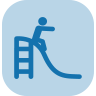 Icon mit einem rutschendem Kind